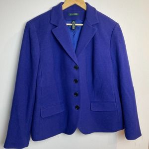 Plus Size Lauren Ralph Lauren Purple Blazer - 18W
